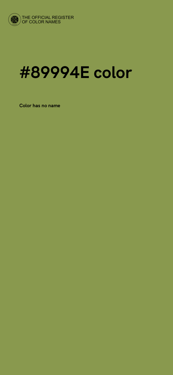 #89994E color image