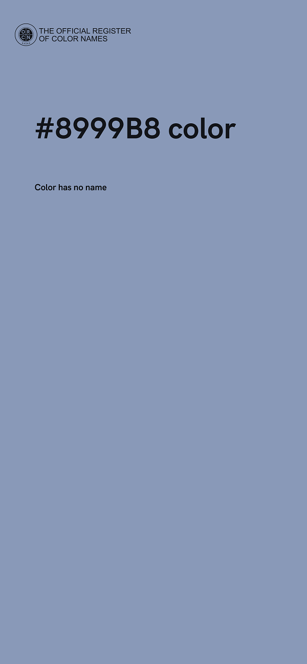 #8999B8 color image