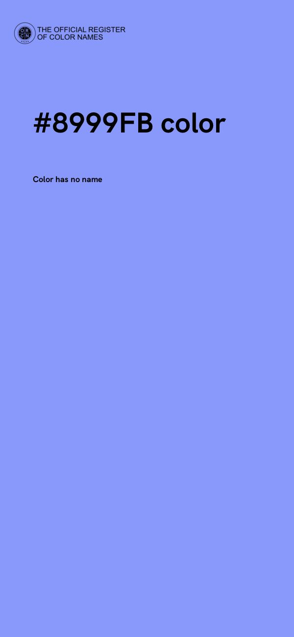 #8999FB color image