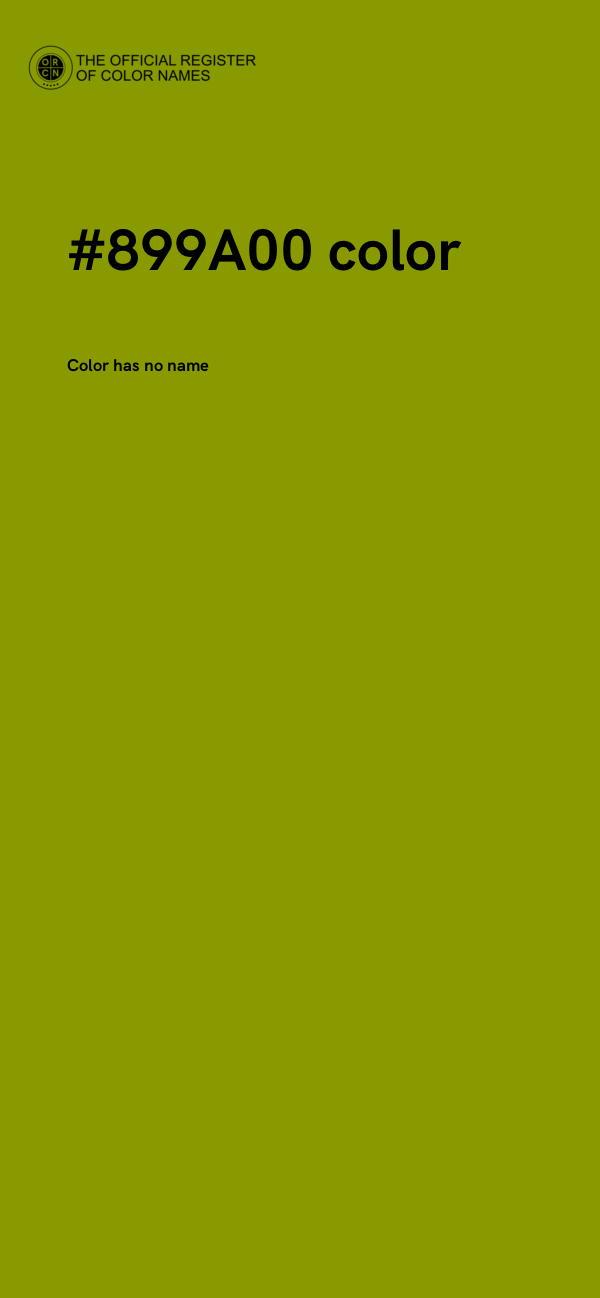 #899A00 color image