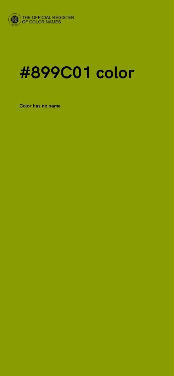 #899C01 color image