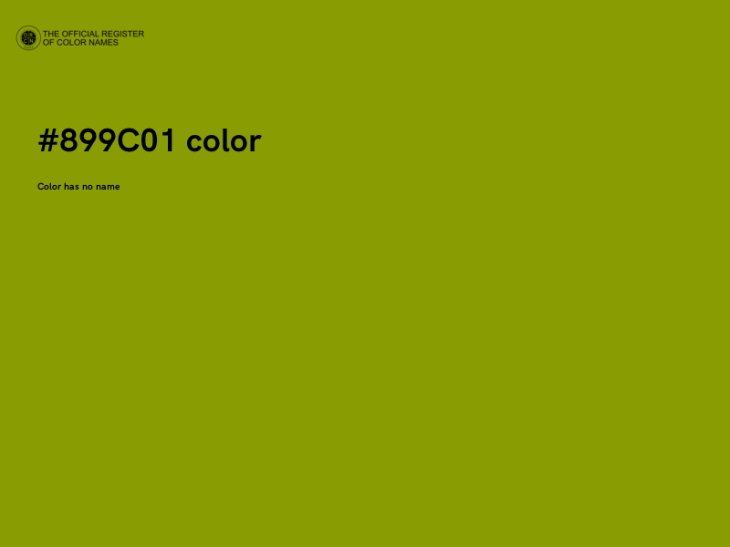 #899C01 color image