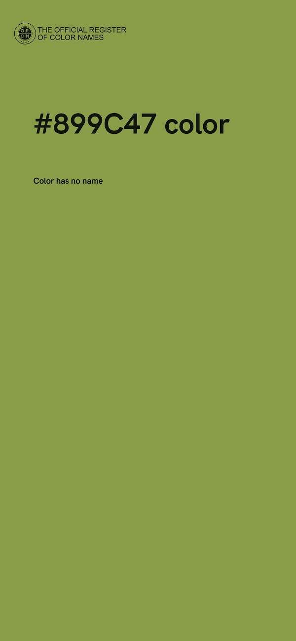 #899C47 color image
