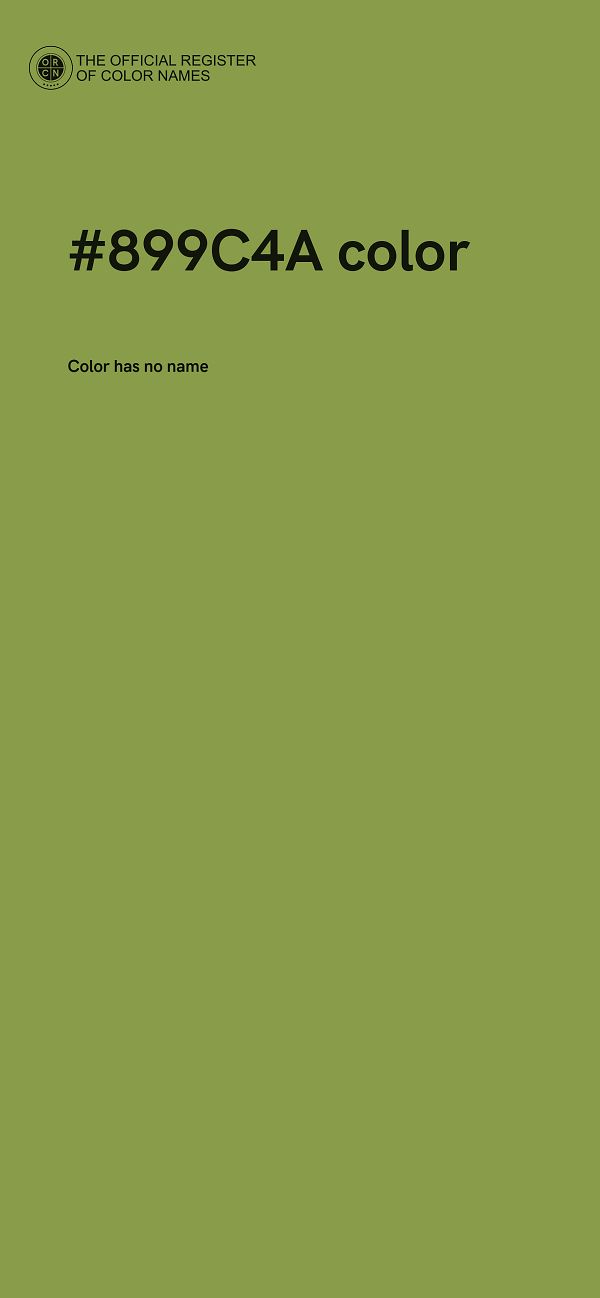 #899C4A color image