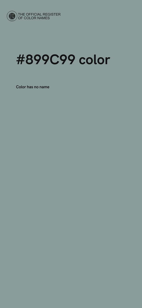 #899C99 color image