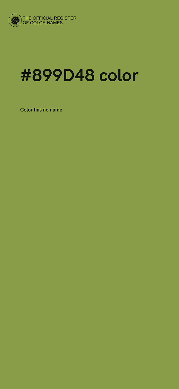 #899D48 color image