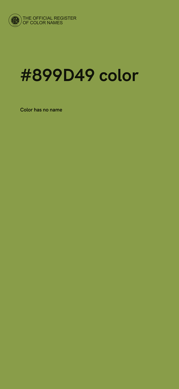 #899D49 color image