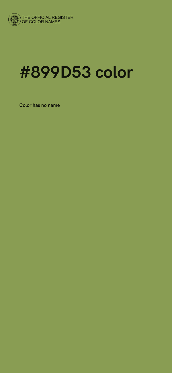 #899D53 color image
