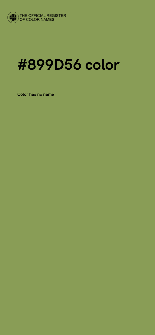 #899D56 color image