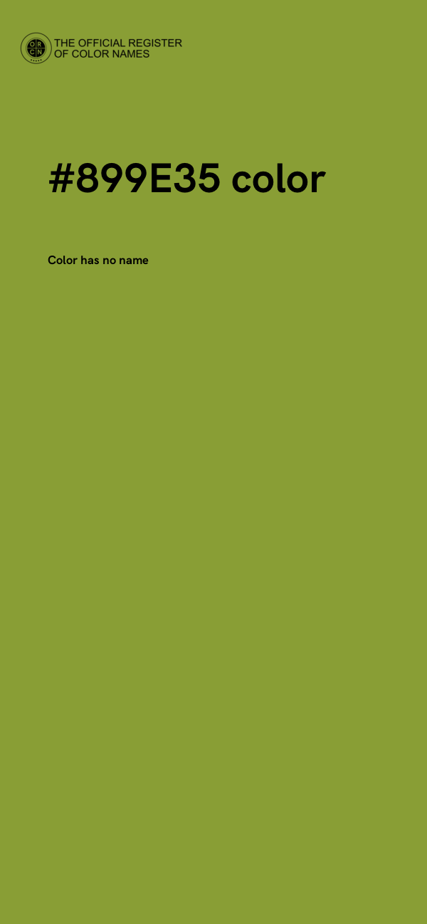 #899E35 color image