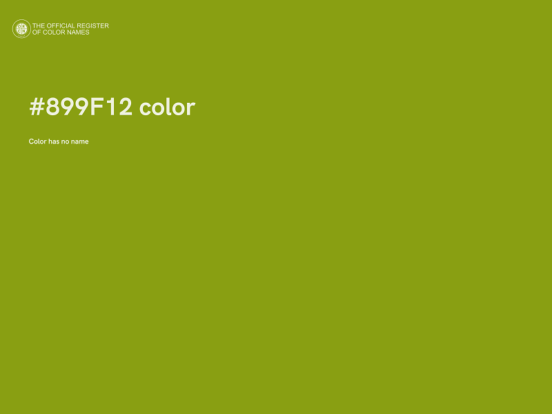 #899F12 color image