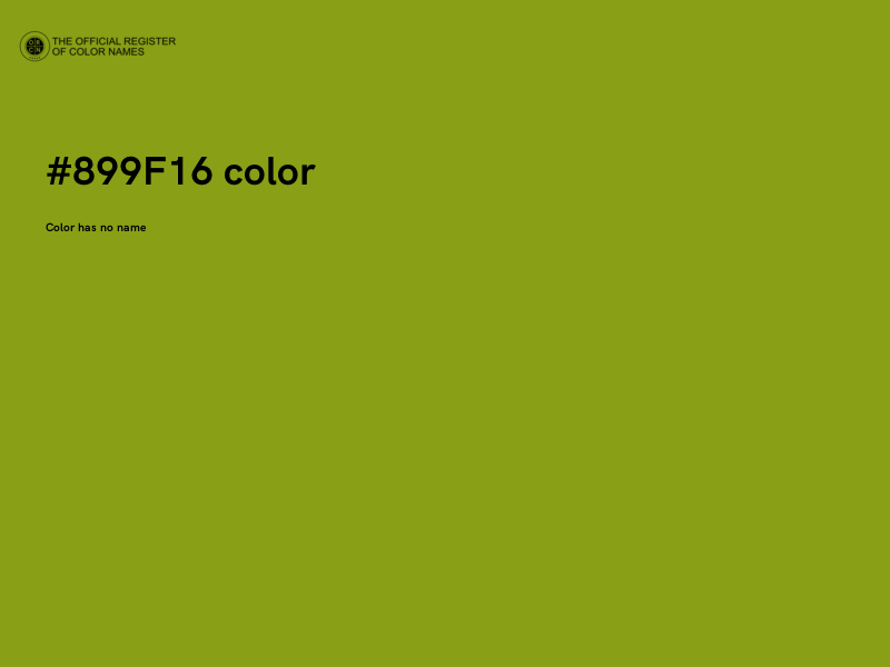 #899F16 color image