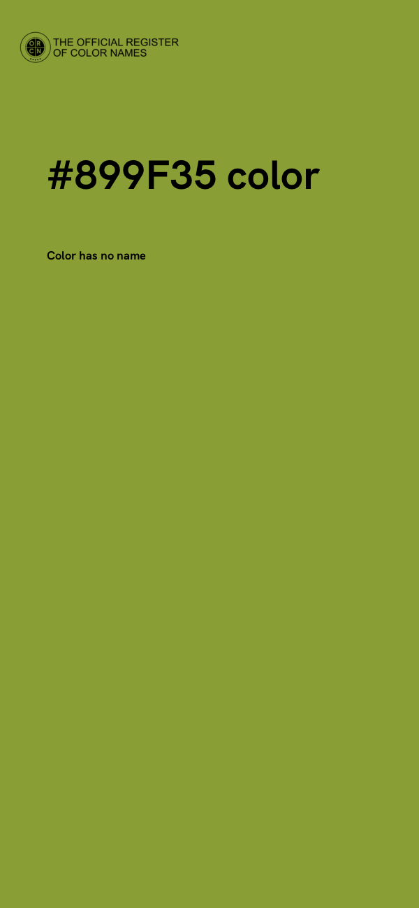 #899F35 color image