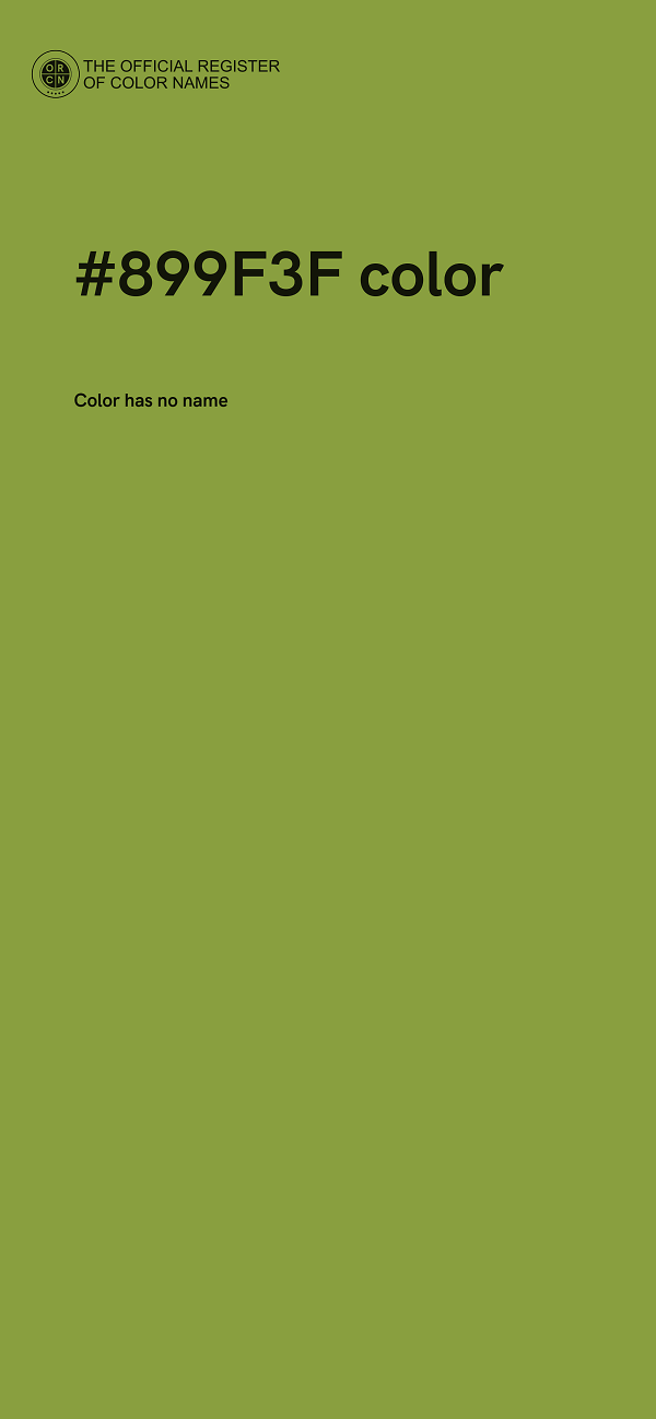 #899F3F color image