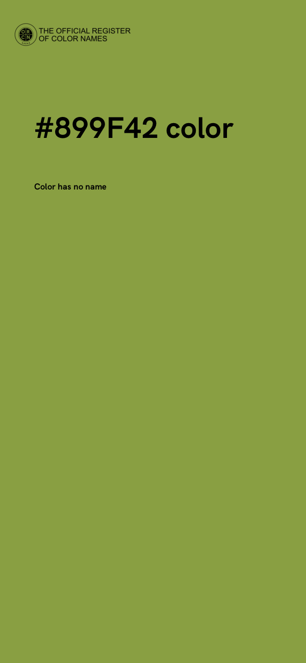 #899F42 color image
