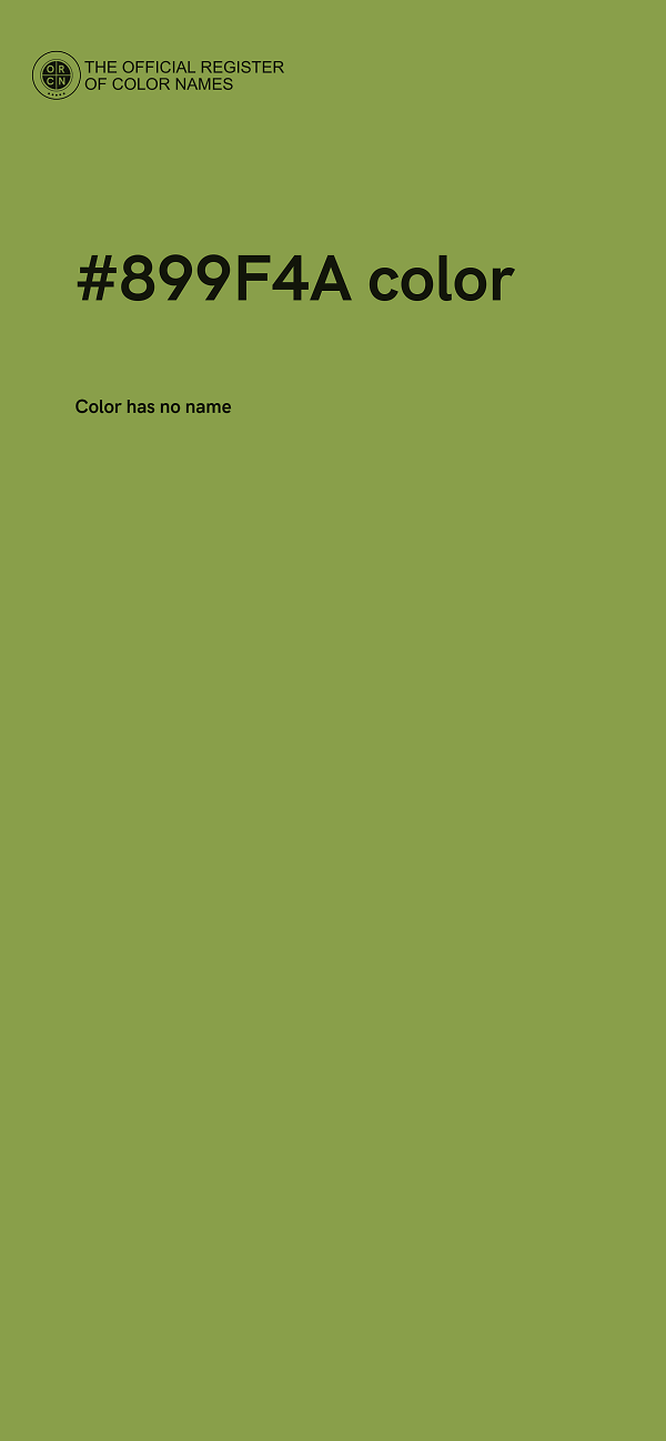 #899F4A color image