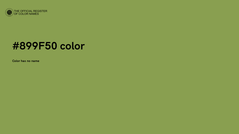 #899F50 color image