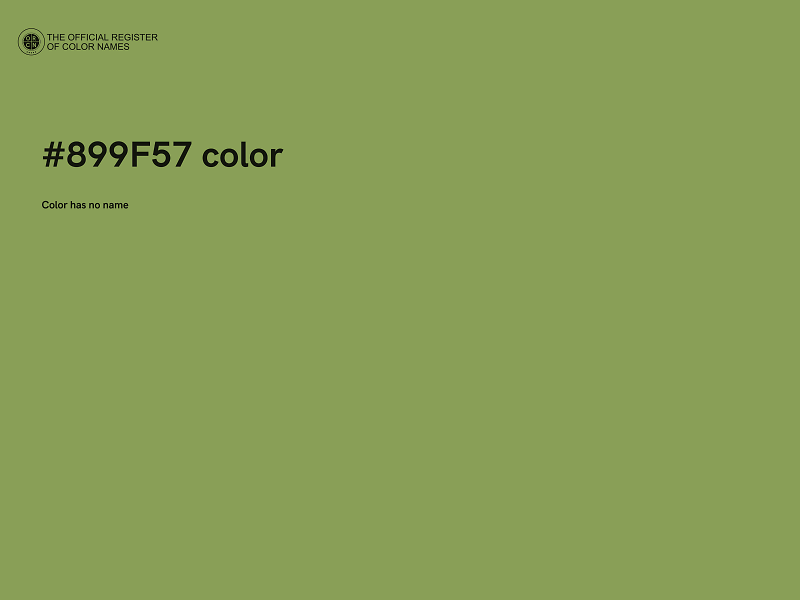 #899F57 color image