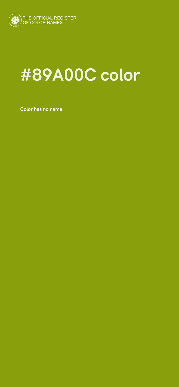 #89A00C color image