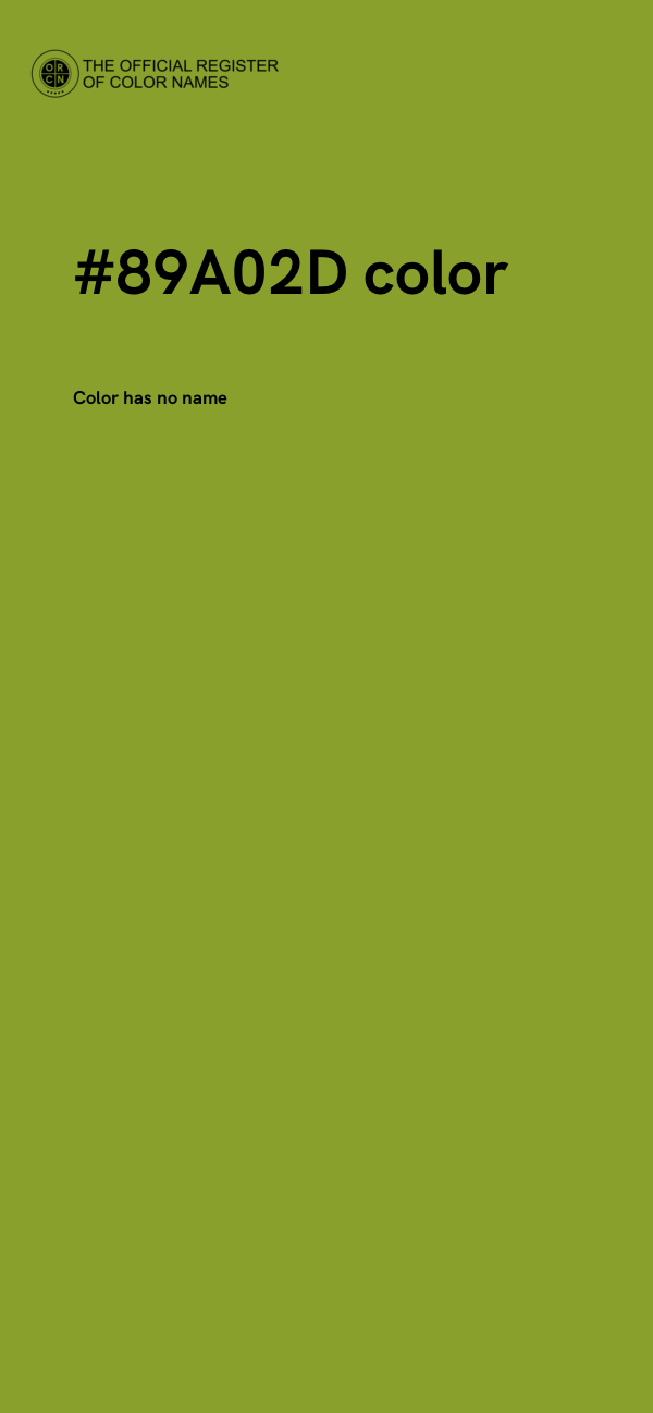 #89A02D color image