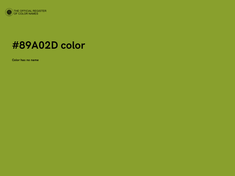 #89A02D color image
