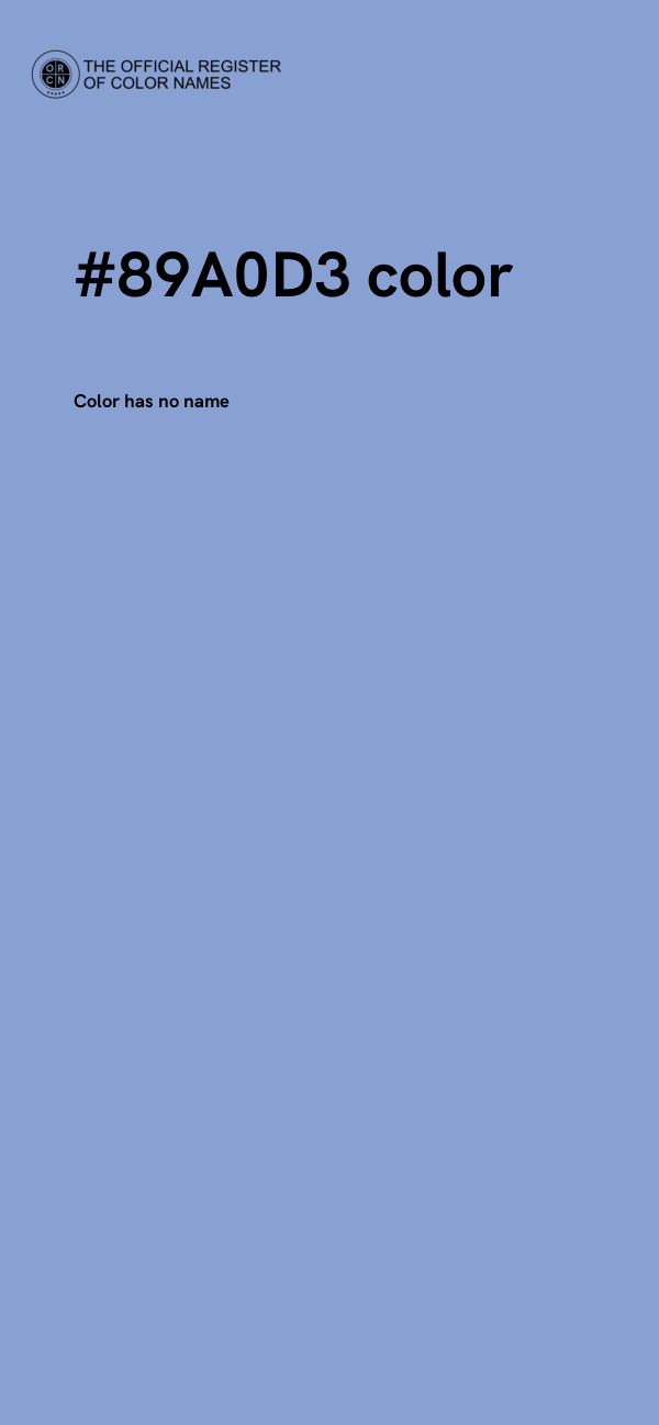 #89A0D3 color image