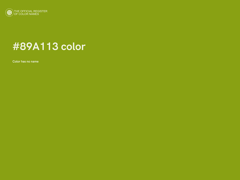 #89A113 color image