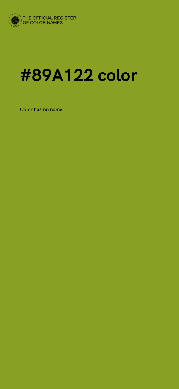 #89A122 color image