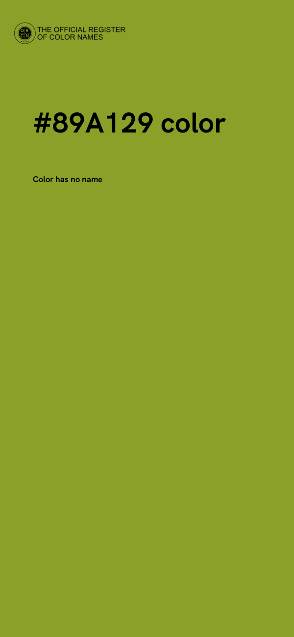 #89A129 color image