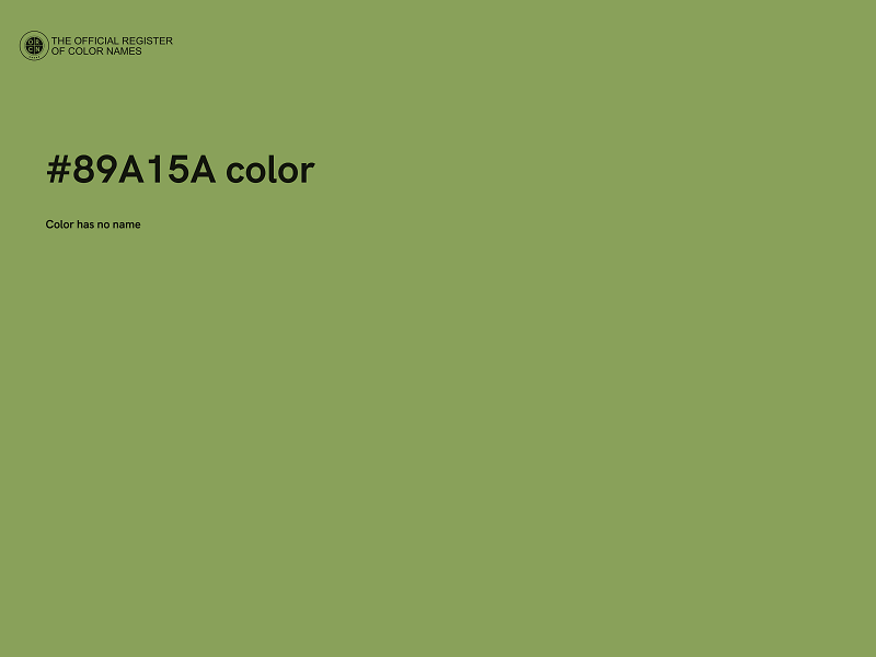 #89A15A color image