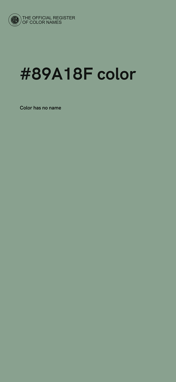 #89A18F color image