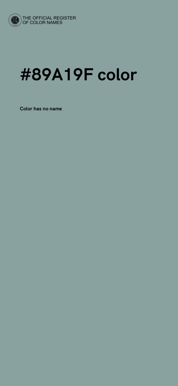 #89A19F color image