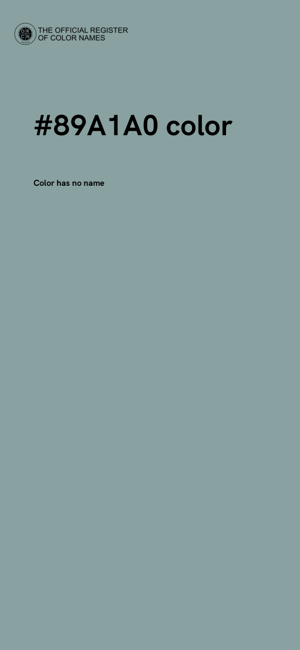 #89A1A0 color image