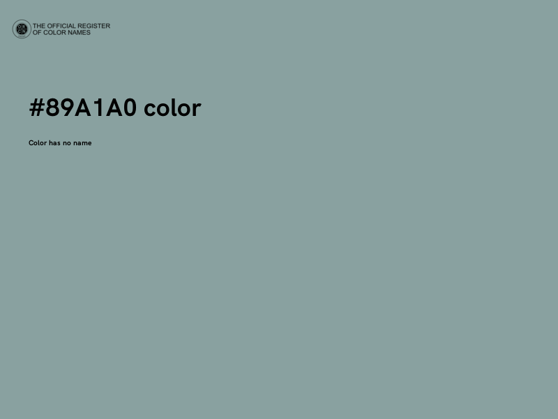 #89A1A0 color image
