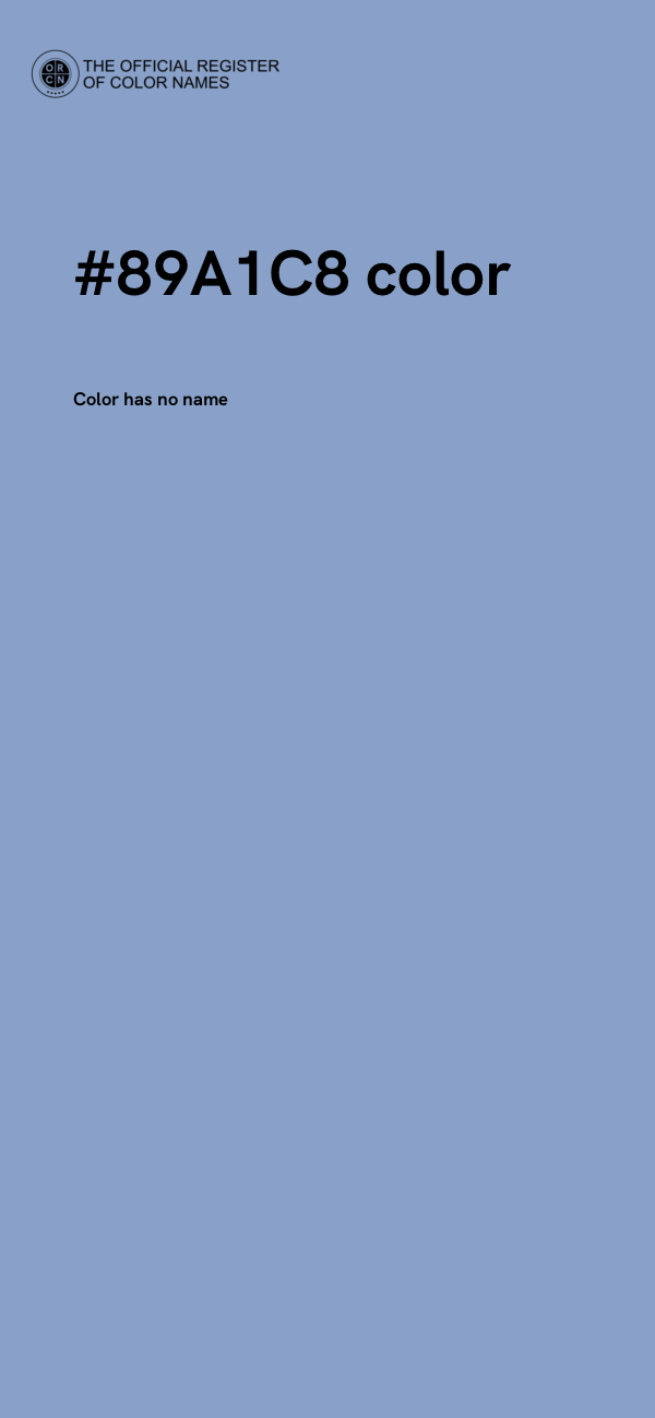 #89A1C8 color image