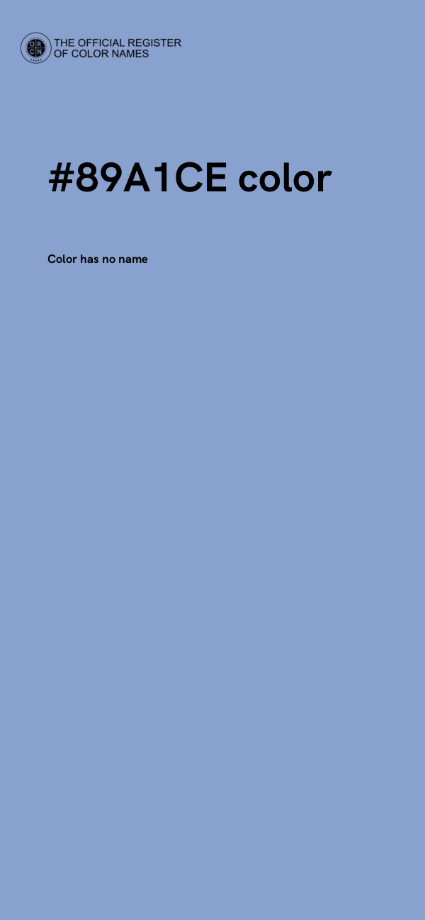 #89A1CE color image