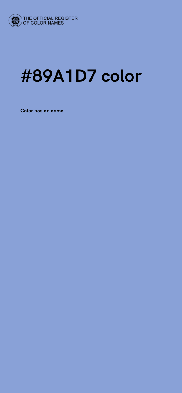 #89A1D7 color image