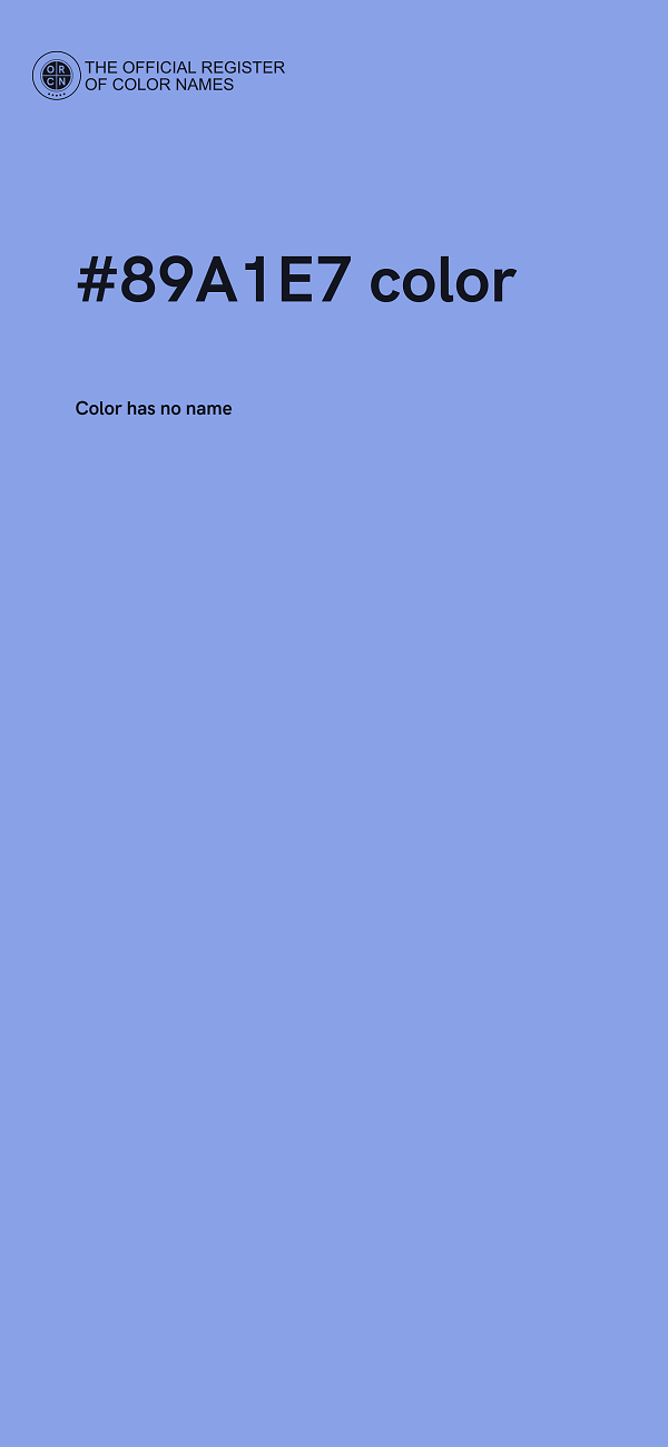 #89A1E7 color image