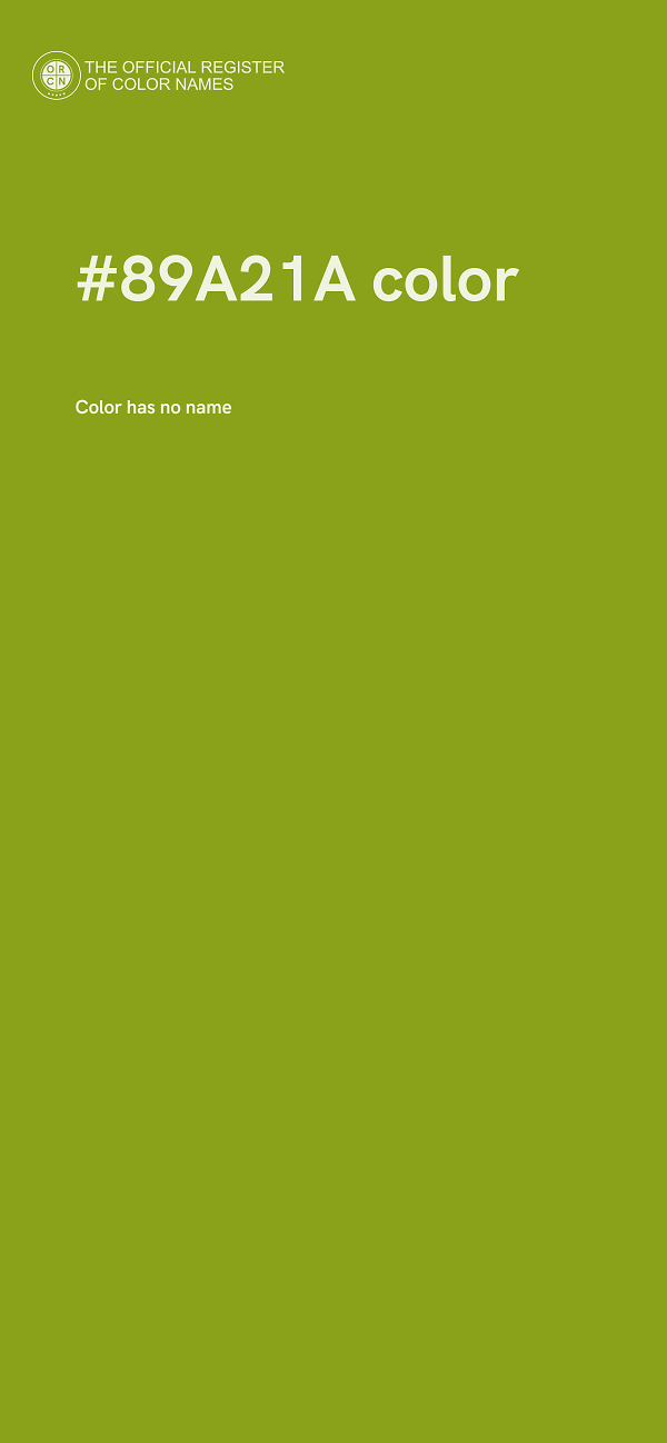 #89A21A color image