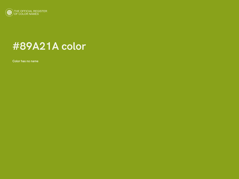 #89A21A color image