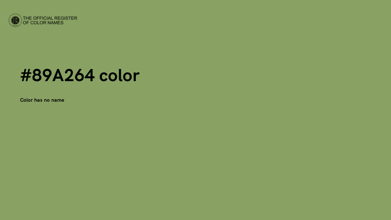 #89A264 color image