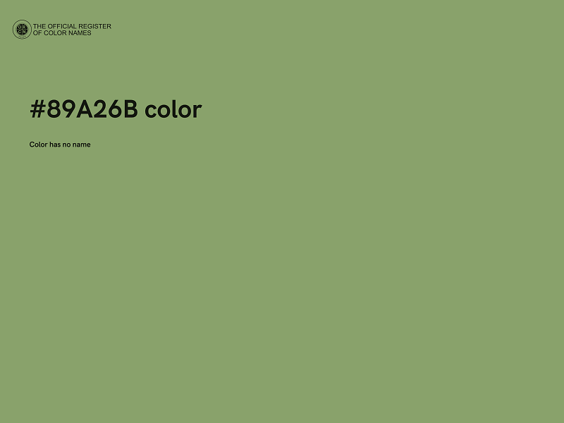 #89A26B color image