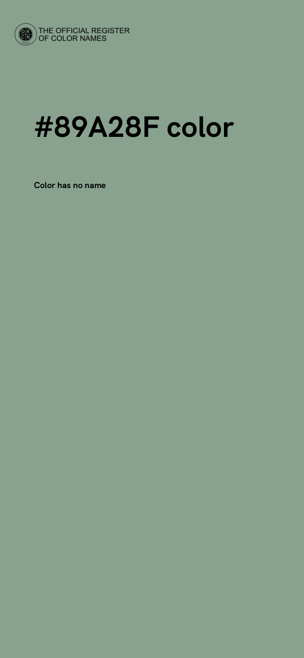 #89A28F color image