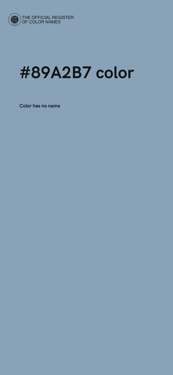 #89A2B7 color image