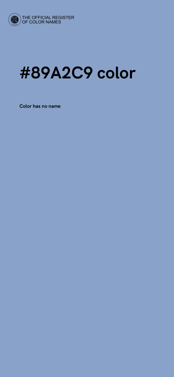 #89A2C9 color image