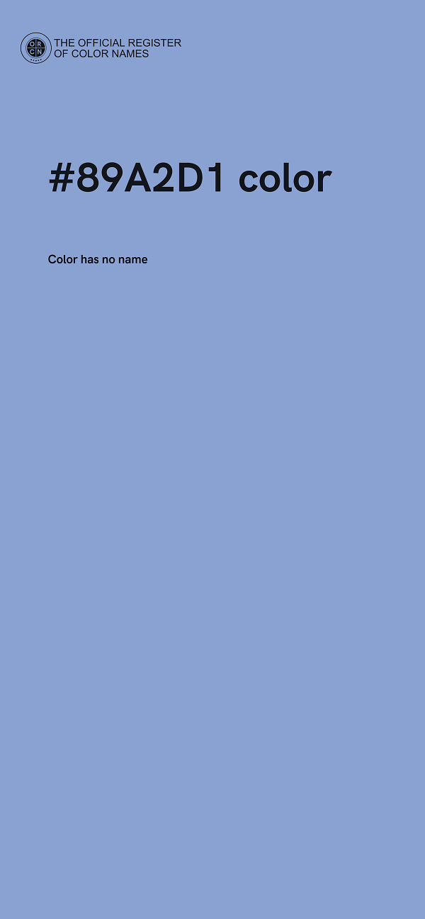 #89A2D1 color image