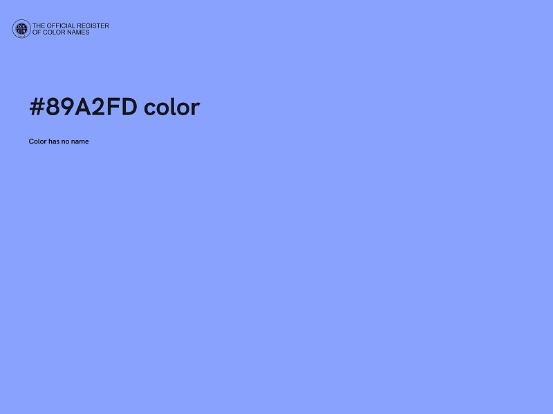 #89A2FD color image