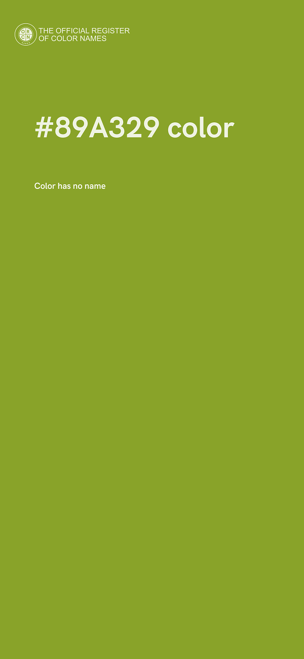 #89A329 color image