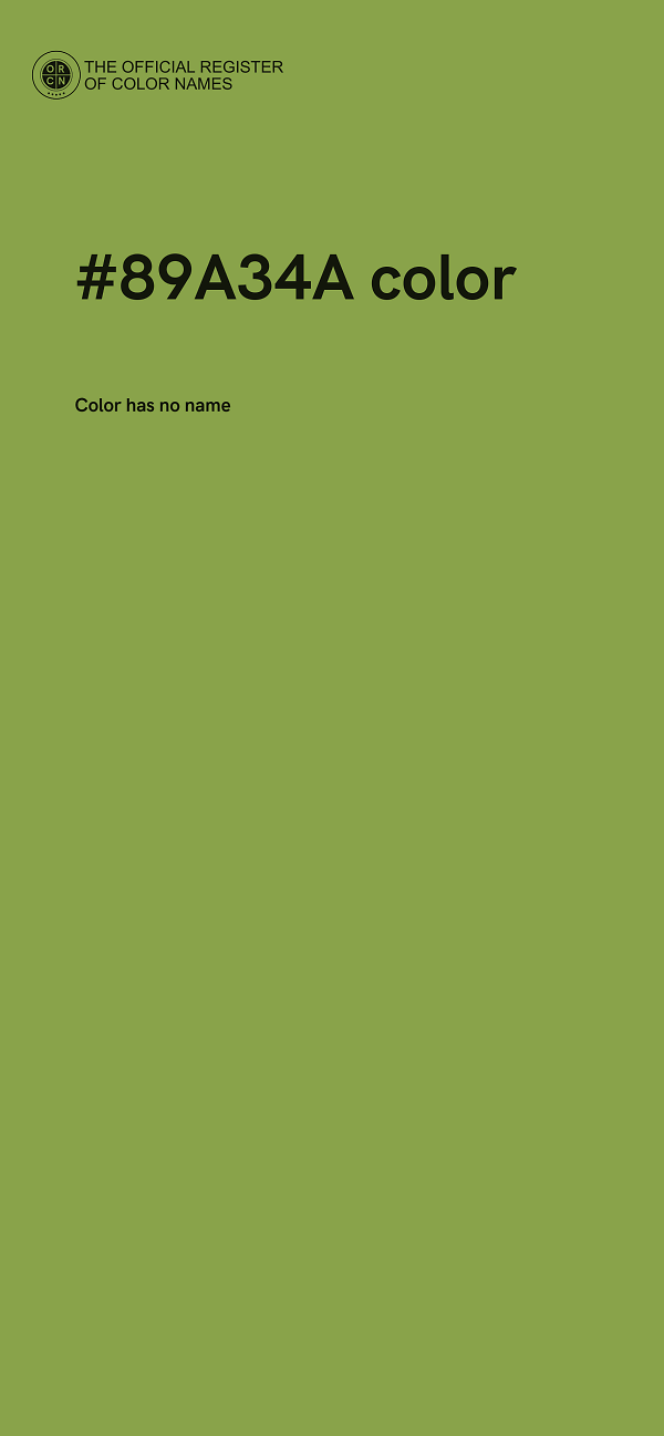 #89A34A color image