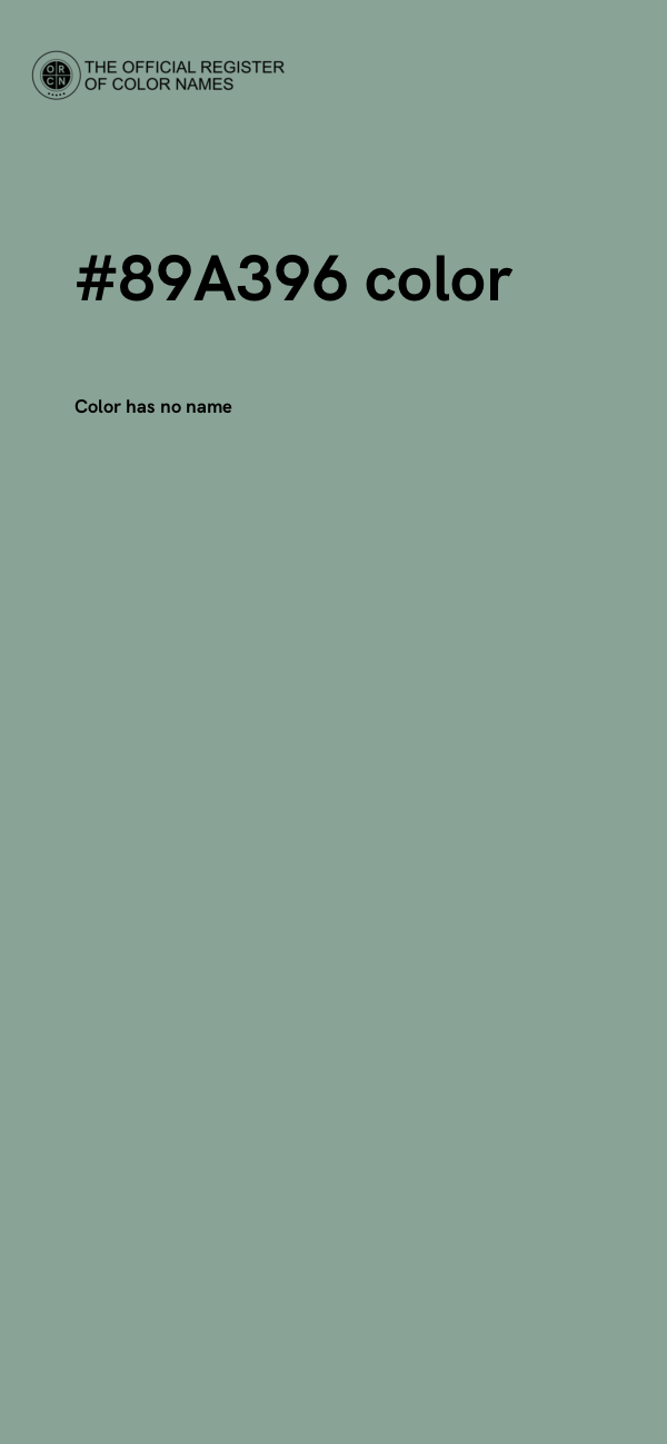 #89A396 color image